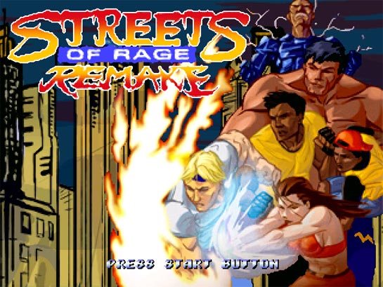 Streets of Rage Remake title screen